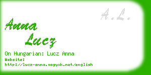 anna lucz business card